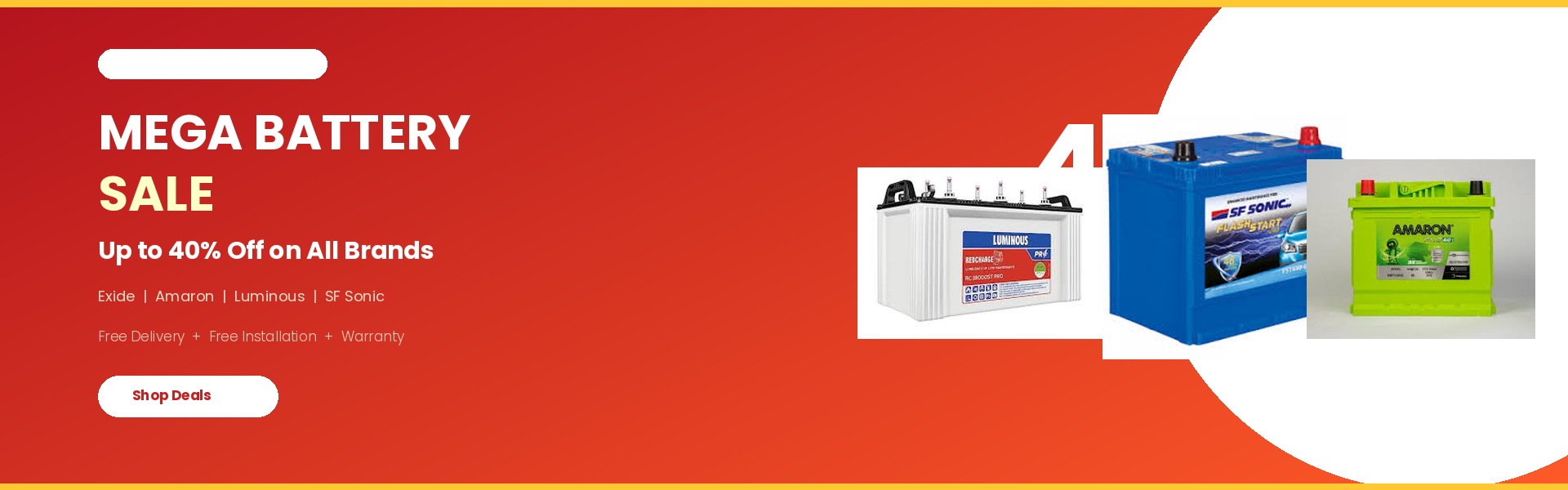Mega Battery Sale - Up to 40% Off